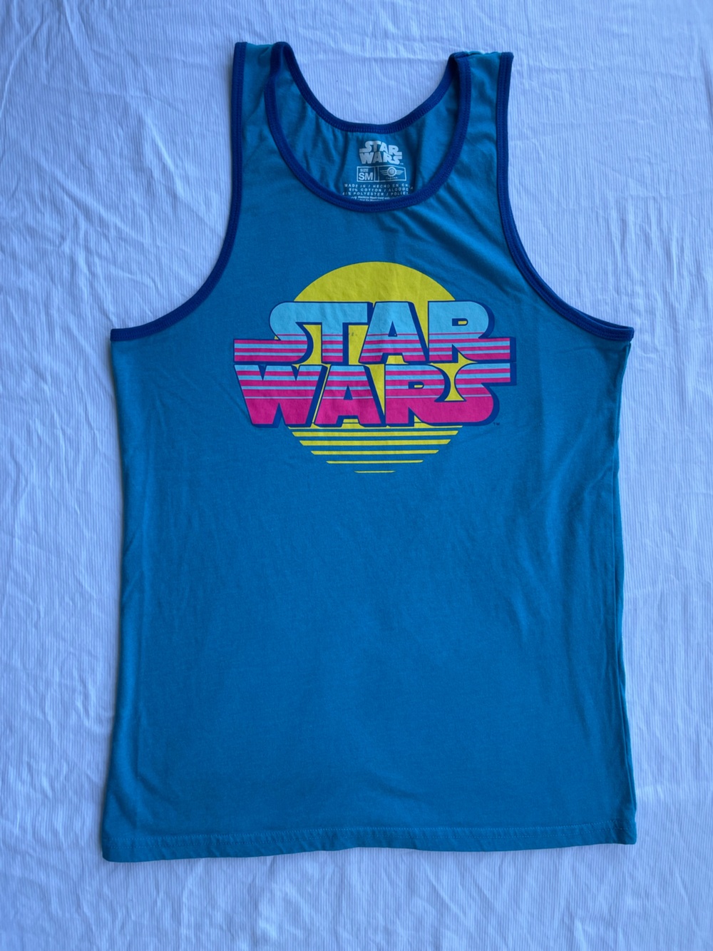 Star Wars Teal Tank Top with Neon Graphic